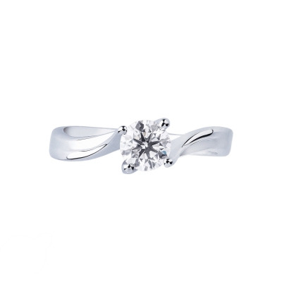 Anello Fidanzamento Armonia 0,70 ct in Oro Bianco 18k