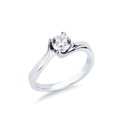 Anello Fidanzamento Armonia 0,70 ct in Oro Bianco 18k