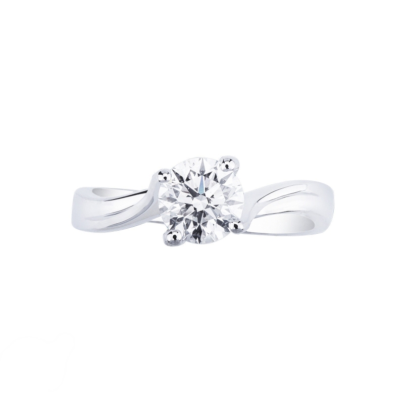 Anello Fidanzamento Armonia in Oro Bianco 0,90 ct 