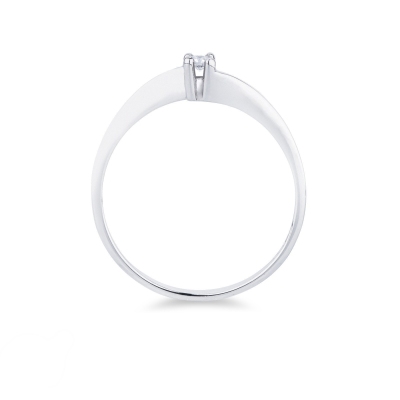 White gold 18k solitaire diamond ring 0,04 ct Valentino Model