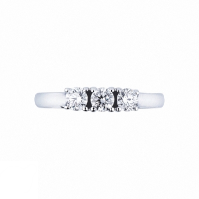 Anello modello Trilogy in Oro bianco 18k con Diamanti 0,45 ct