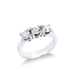 White gold 18k trilogy ring with 1 ct diamonds 