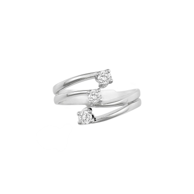 Trilogy diamond ring white gold 18k