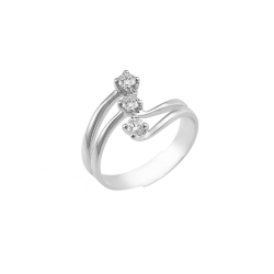 Trilogy diamond ring white gold 18k