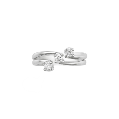 Trilogy ring white gold 18k