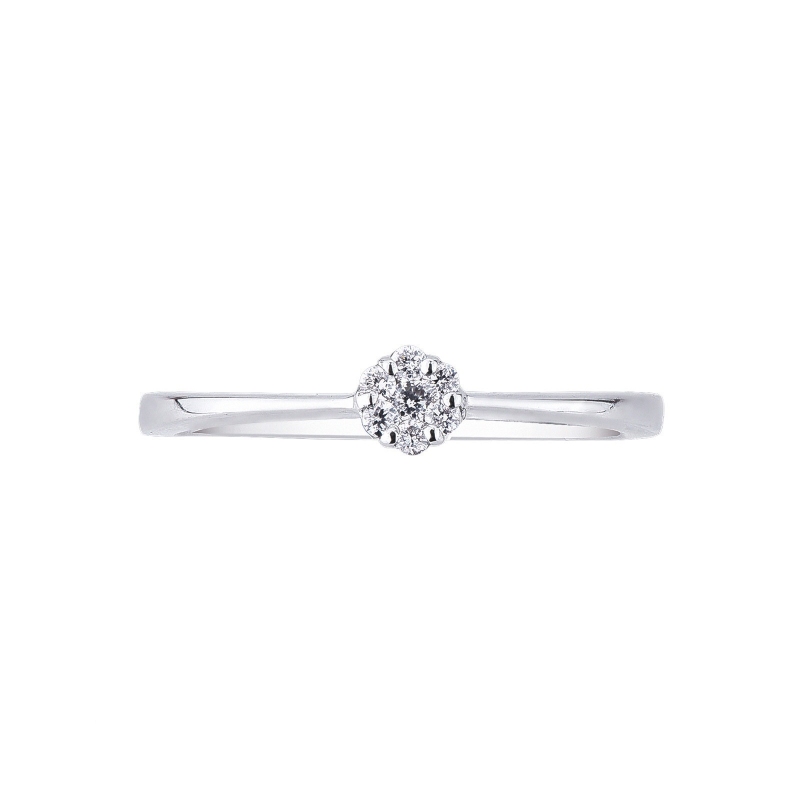 White gold 18k diamonds pavé ring 