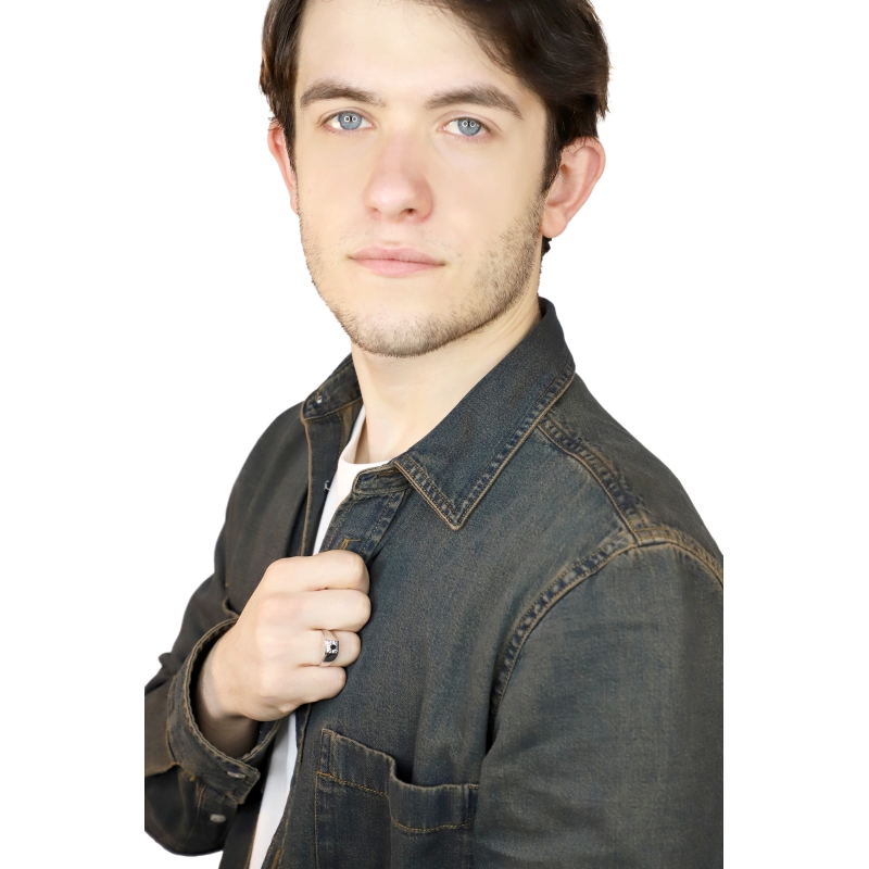 Anello solitario in oro bianco 750 con diamante nero