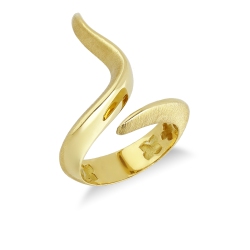 Anello serpente in oro giallo 18k