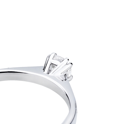 Solitario Tesoro Diamante 0,25 ct Oro Bianco 18k