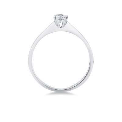 Solitario Tesoro Diamante 0,25 ct Oro Bianco 18k