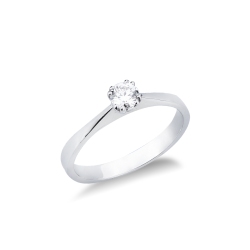 Solitario Tesoro Diamante 0,25 ct Oro Bianco 18k