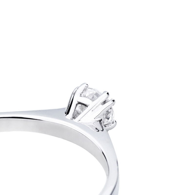 Anello Solitario Tesoro Oro Bianco 0,30 ct