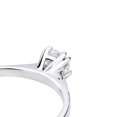 Solitario Tesoro Diamante 0,40 ct Oro Bianco 750