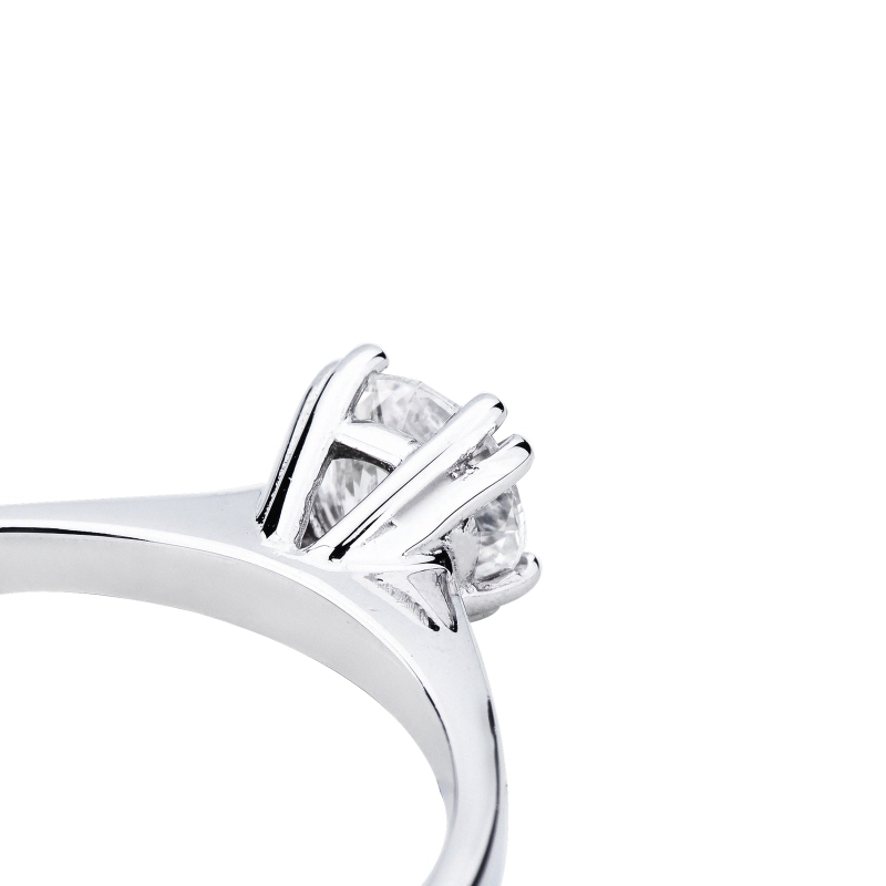 Anello fidanzamento Tesoro 0,50 ct oro bianco 18k