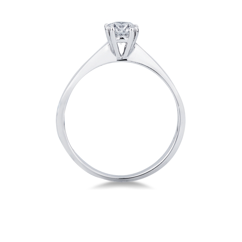 Anello fidanzamento Tesoro 0,50 ct oro bianco 18k