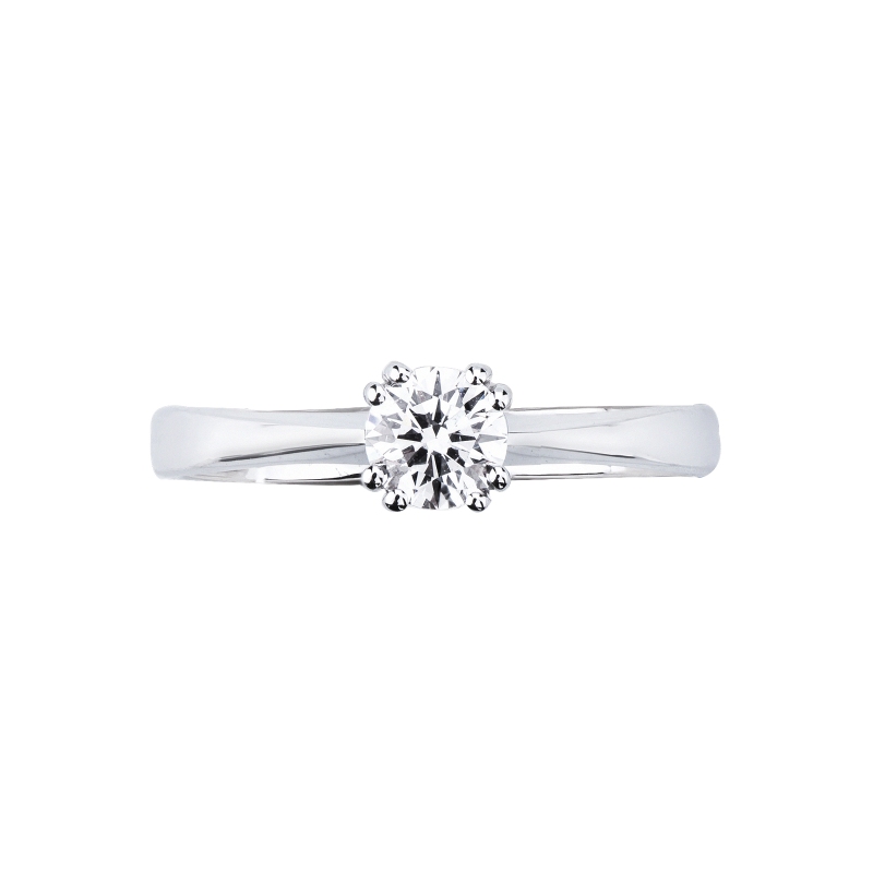 Anello fidanzamento Tesoro 0,50 ct oro bianco 18k