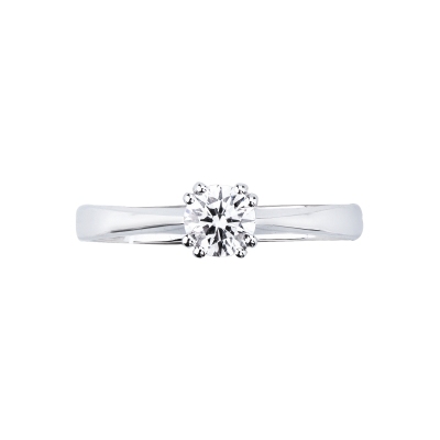 Anello fidanzamento Tesoro 0,50 ct oro bianco 18k