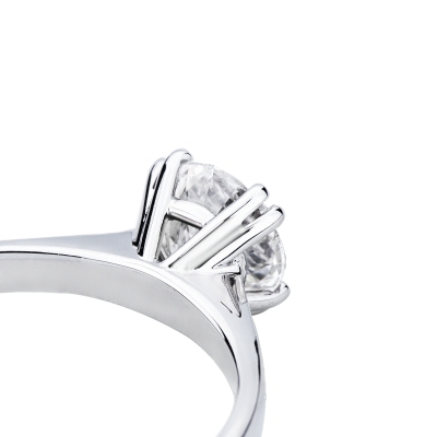 Anello fidanzamento Tesoro in oro bianco 18k 1 Carato