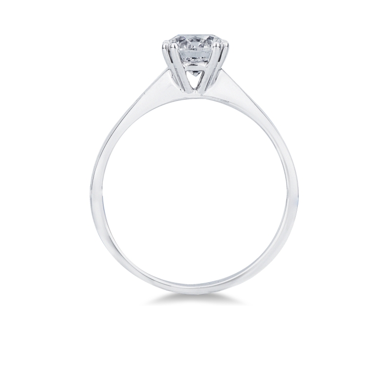 Anello fidanzamento Tesoro in oro bianco 18k 1 Carato