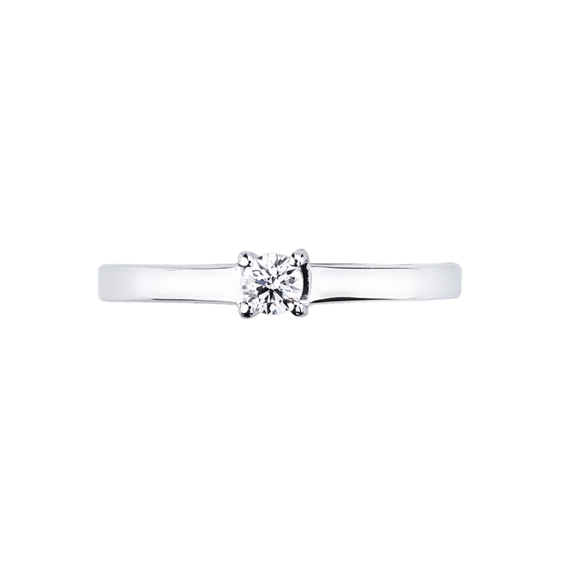 Solitario Passione diamante 0,10 ct in oro bianco 18k 