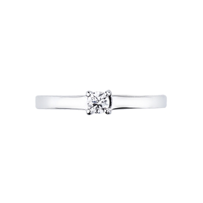 Solitario Passione diamante 0,10 ct in oro bianco 18k 