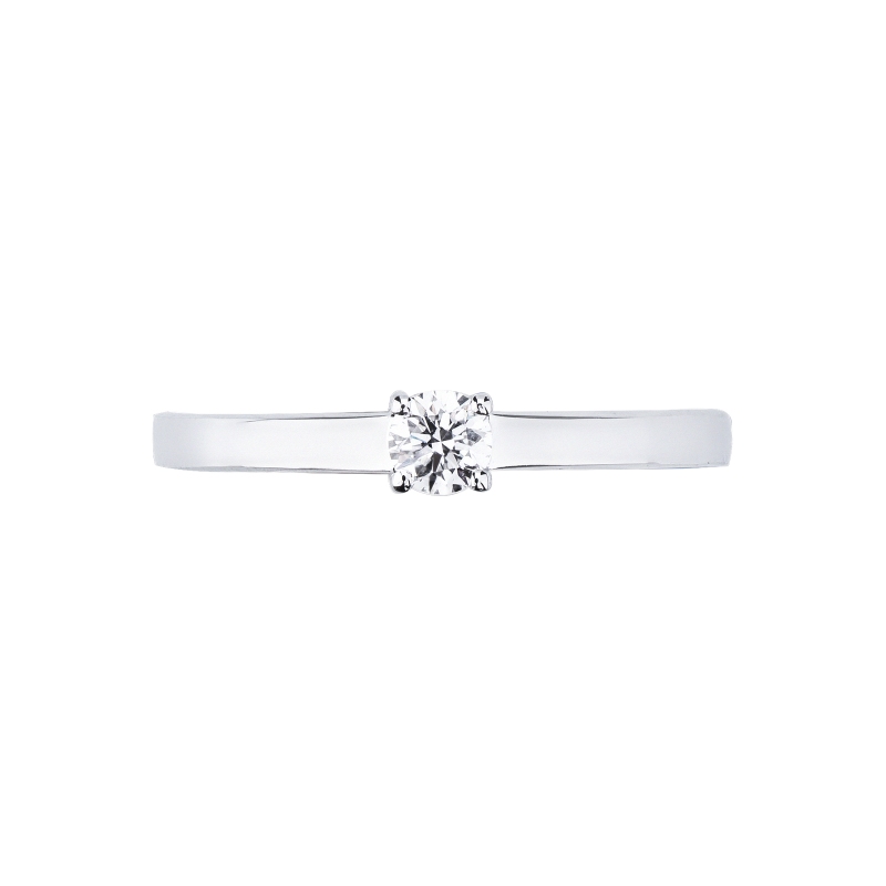  Anello Solitario Passione 0,15 ct in oro bianco 18k