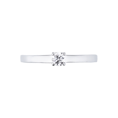  Anello Solitario Passione 0,15 ct in oro bianco 18k