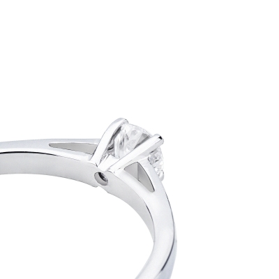 Anello solitario Passione in oro bianco 0,25 ct