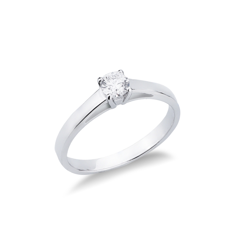 Anello solitario Passione in oro bianco 0,25 ct