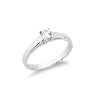 Anello solitario Passione in oro bianco 0,25 ct