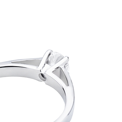Solitario Passione diamante 0,30 ct in Oro Bianco 18k