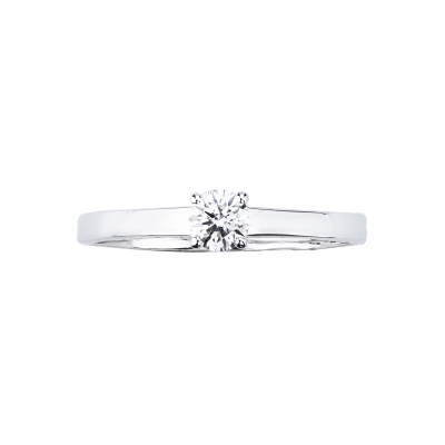 Solitario Passione diamante 0,30 ct in Oro Bianco 18k