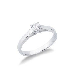 Solitario Passione diamante 0,30 ct in Oro Bianco 18k
