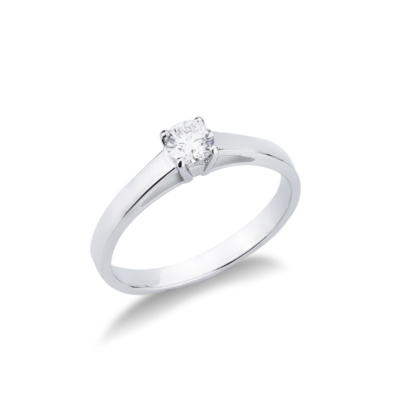 Solitario Passione diamante 0,30 ct in Oro Bianco 18k