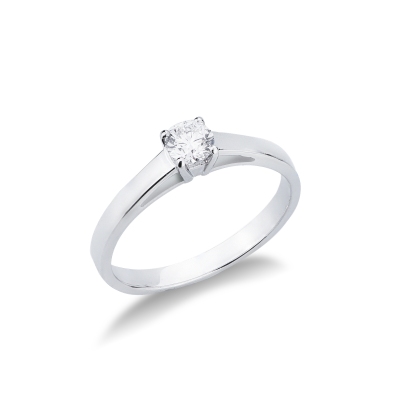 Solitario Passione diamante 0,30 ct in Oro Bianco 18k
