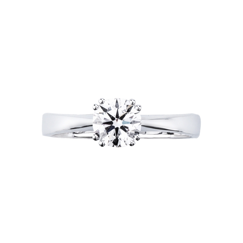 Anello fidanzamento Tesoro 0,90 ct in oro bianco 18k