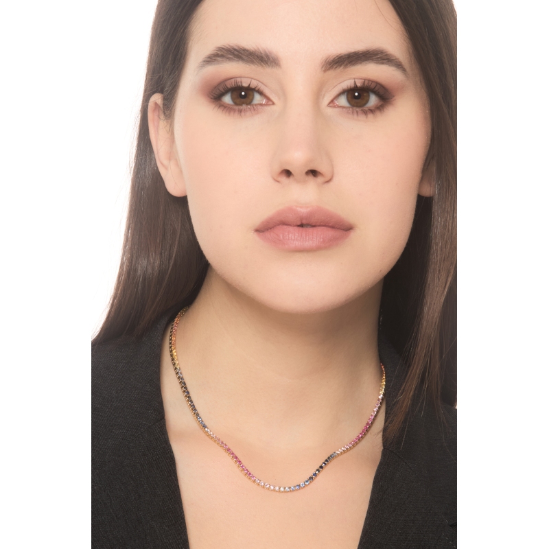 Girocollo Tennis con Zaffiro Rainbow 