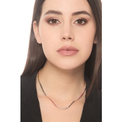 Girocollo Tennis con Zaffiro Rainbow 