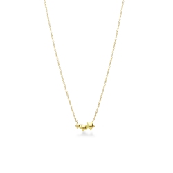 Collana in oro giallo 18k con stelline a scalare