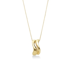 Collana in oro giallo 18k con ondine