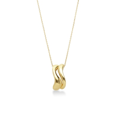 Collana in oro giallo 18k con ondine