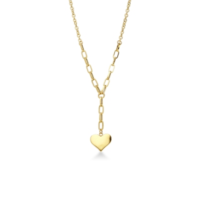 Collana in oro giallo 18k con pendente cuore