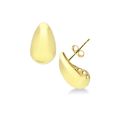 Orecchini goccia lucida in oro giallo 750