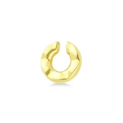 Earcuff lucido ondulato in oro giallo 750