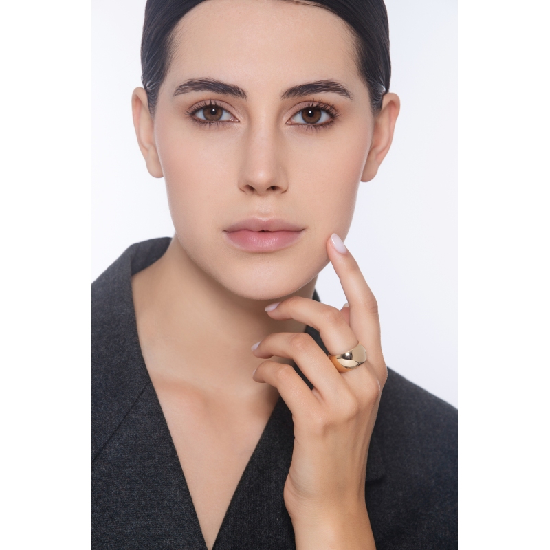 Anello fascione lucido in oro giallo 18k