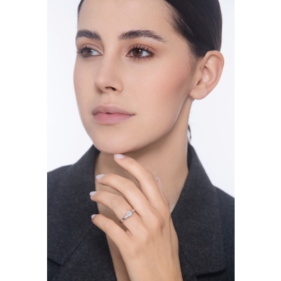Anello di fidanzamento Passione diamante 0,50 ct Oro Bianco 