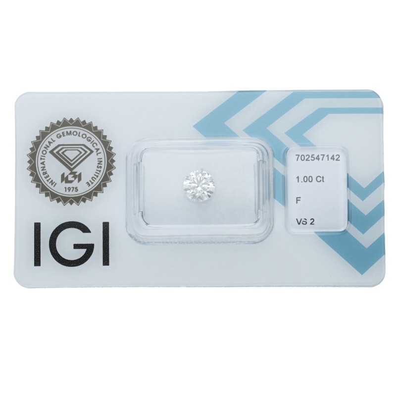 Diamante Certificato IGI   CT 1,00   F   VS 2