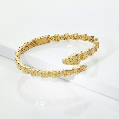 Bracciale serpente oro giallo 18k lucido e satinato