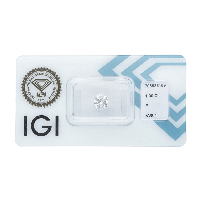 Diamante Certificato IGI   CT 1,00   F   VVS 1