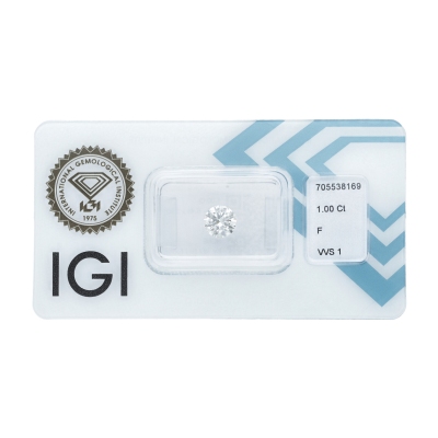 Diamante Certificato IGI   CT 1,00   F   VVS 1